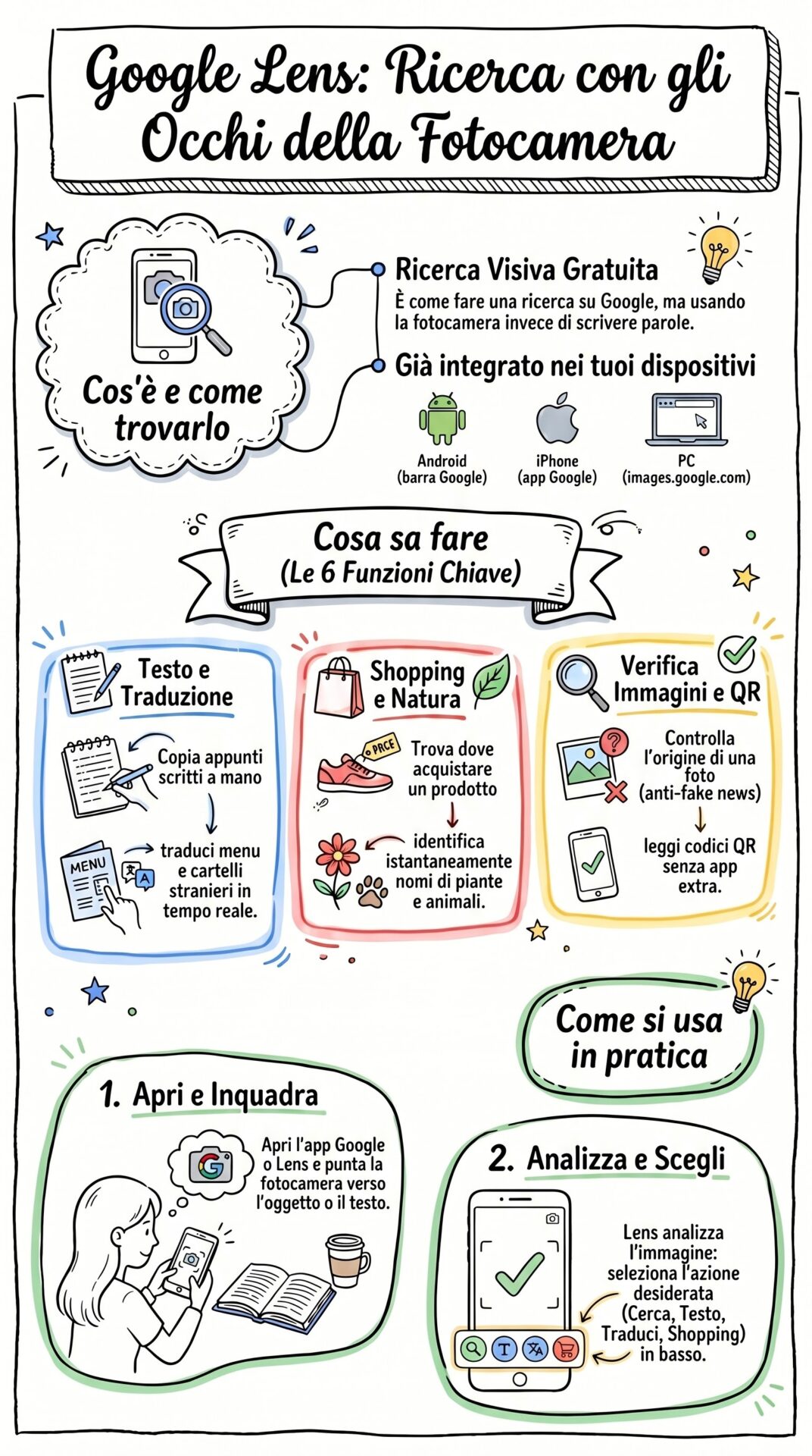 Google Lens - Guida pratica in infografica