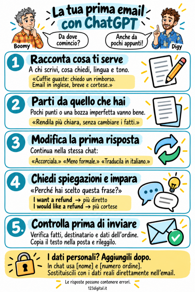 Scrivi la tua prima email con ChatGPT - Infografica